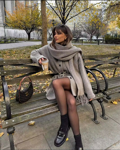 Noémie™| Cardigan écharpe