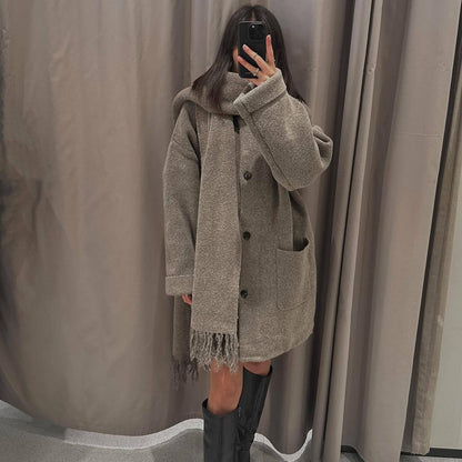 Noémie™| Cardigan écharpe