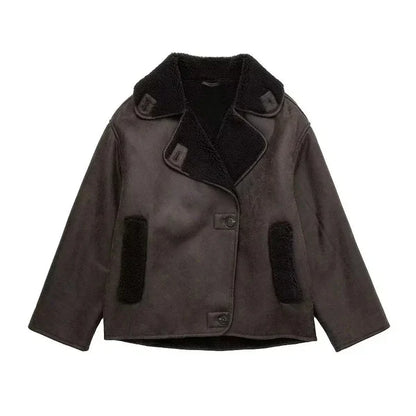 Nola™ | Veste en cuir marron