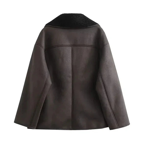 Nola™ | Veste en cuir marron