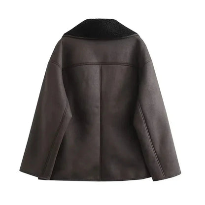 Nola™ | Veste en cuir marron